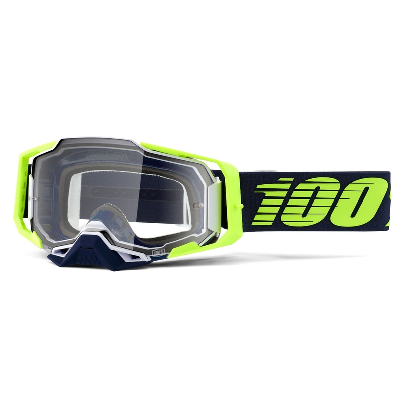 Motokrosové brýle 100% ARMEGA Deker zeleno-modré (čiré plexi)