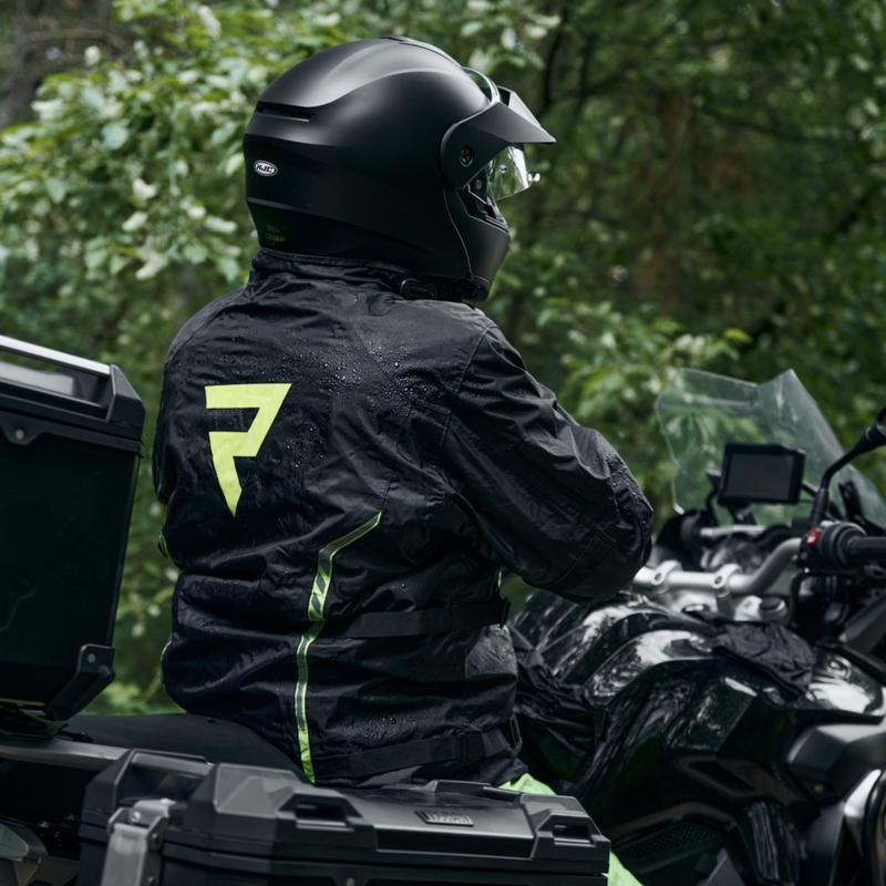 Moto bunda do deště Rebelhorn Patrol černo-fluo žlutá