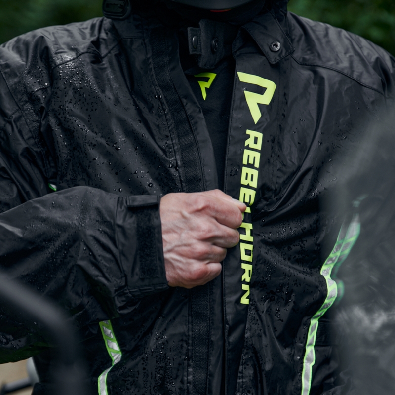 Moto bunda do deště Rebelhorn Patrol černo-fluo žlutá