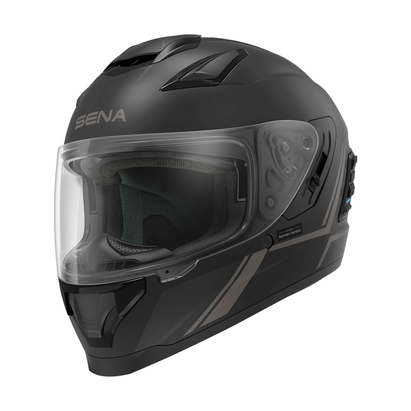 Integrální přilba na motorku s Mesh headsetem SENA Stryker černá matná