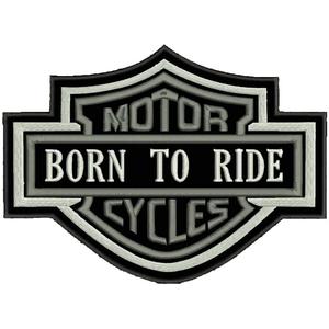 Patch Motor Cycles сив - голям