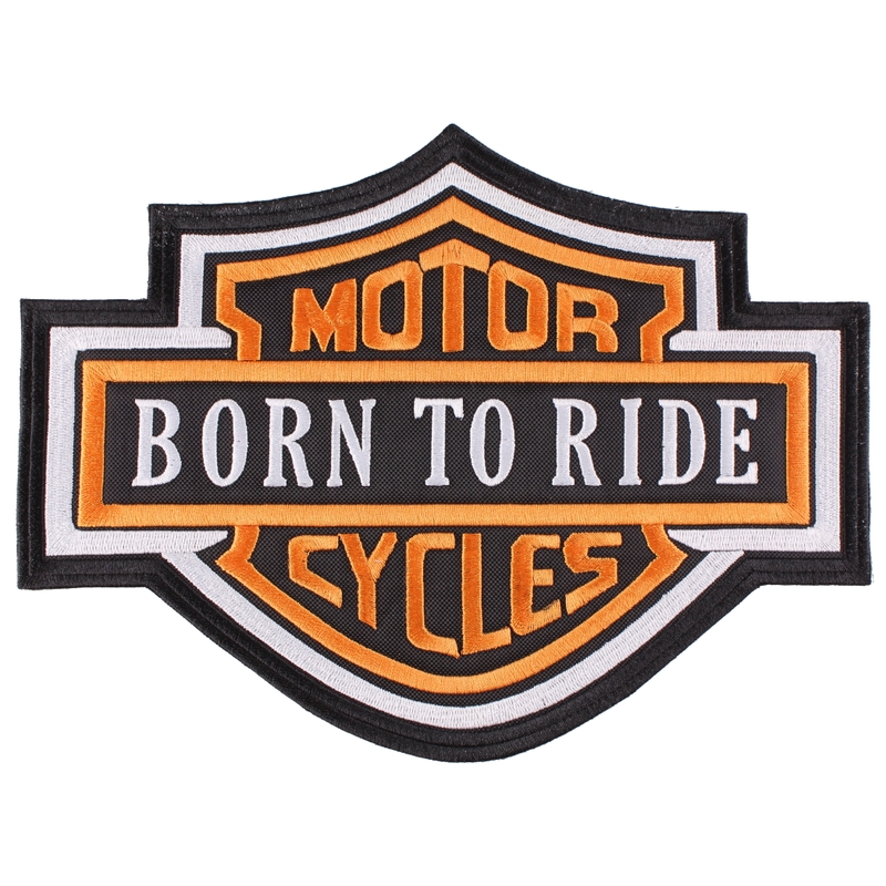 Patch Motor Cycles оранжев - голям