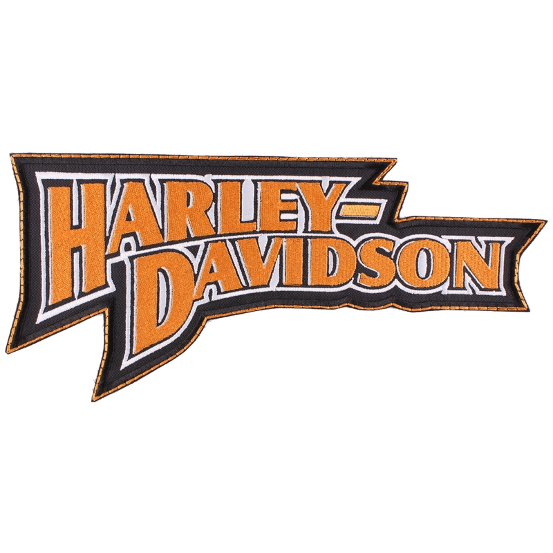 Нашивка Harley Davidson с надпис orange - голяма