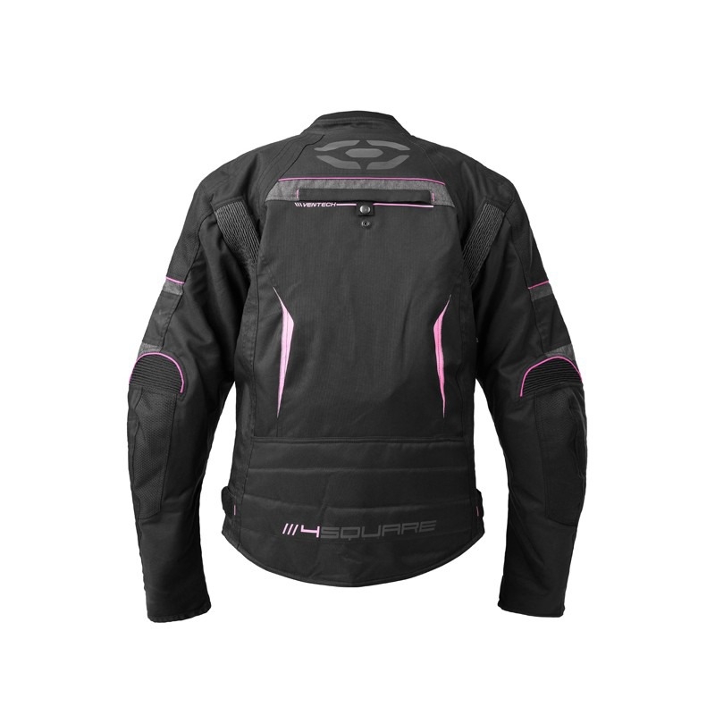Dámská bunda na motorku 4SQUARE Roadster Dual černo-růžová výprodej