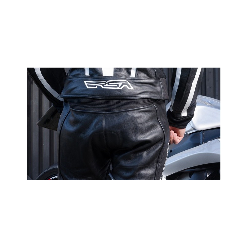 Pánské kalhoty na motorku RSA Virus černo-bílé výprodej