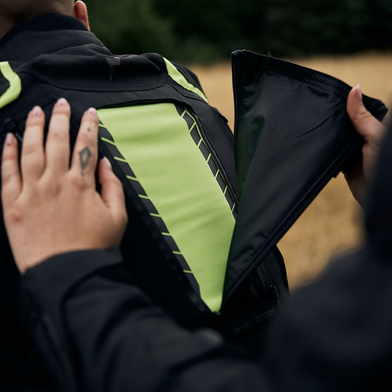 Мотоциклетно яке Rebelhorn Hiker III black-fluo yellow