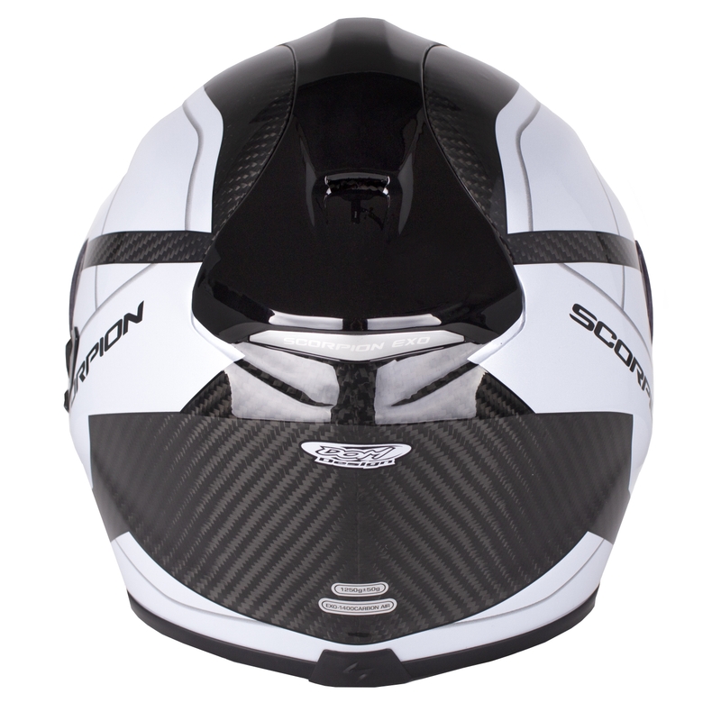 Integrální přilba Scorpion EXO-1400 Carbon Air Legione černo-bílá výprodej