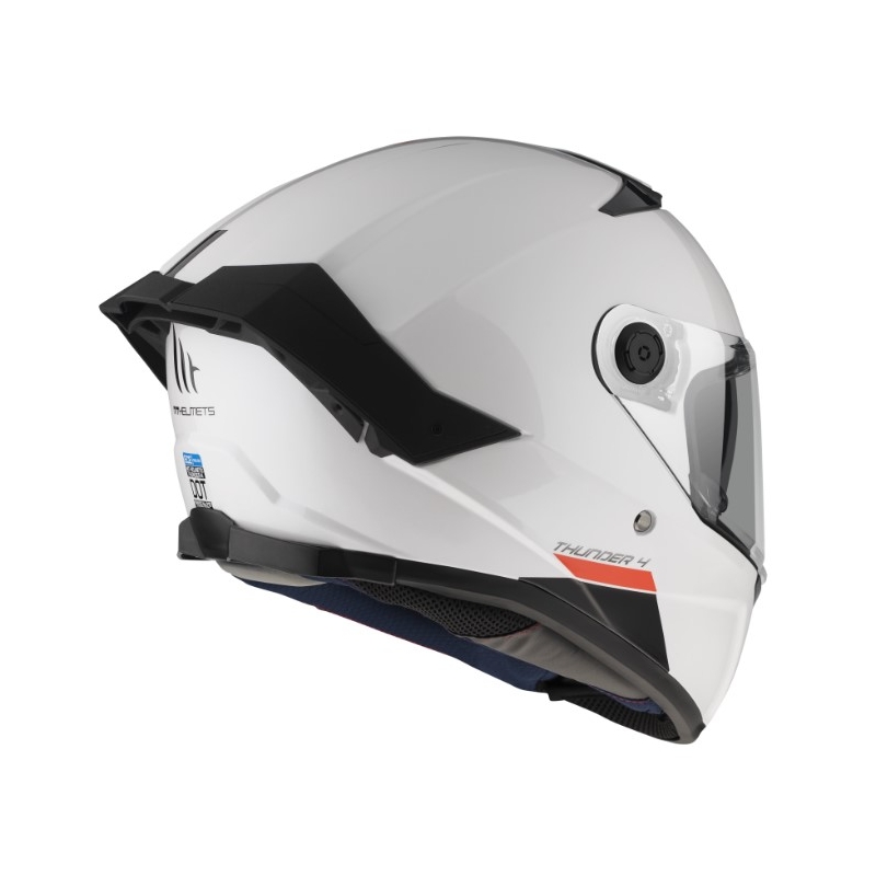 Мотоциклетна каска MT FF118SV Thunder 4 SV, перлено бяла