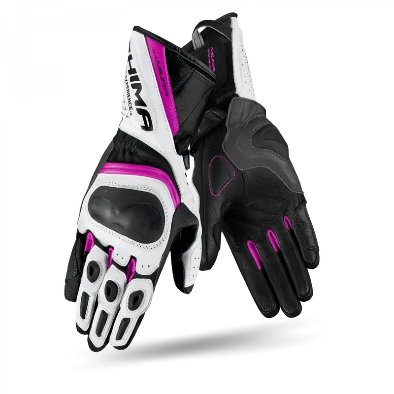 Дамски ръкавици за мотоциклетизъм Shima Miura Black, White and Pink разпродажба