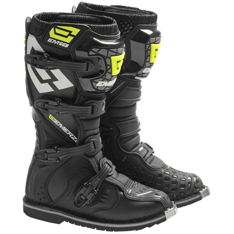 Boty na motorku Emerze EM10 černo-fluo žluté
