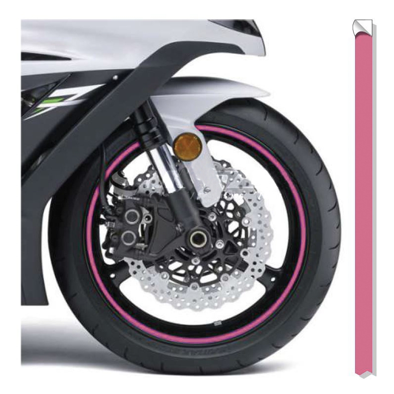 Светлоотразителна лента на джантата Печат в розово