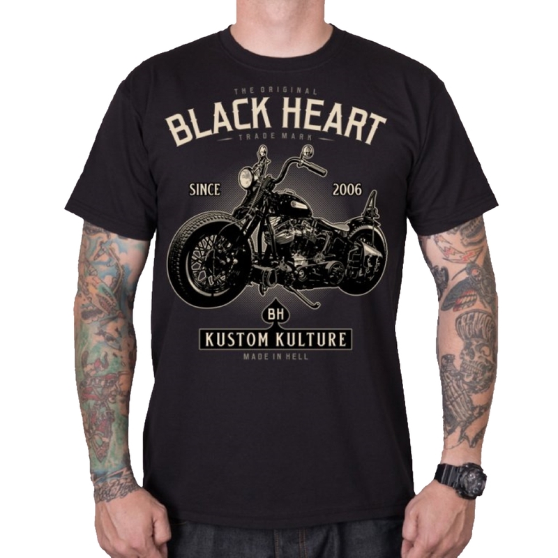 Мъжка тениска за мотоциклет Black Heart