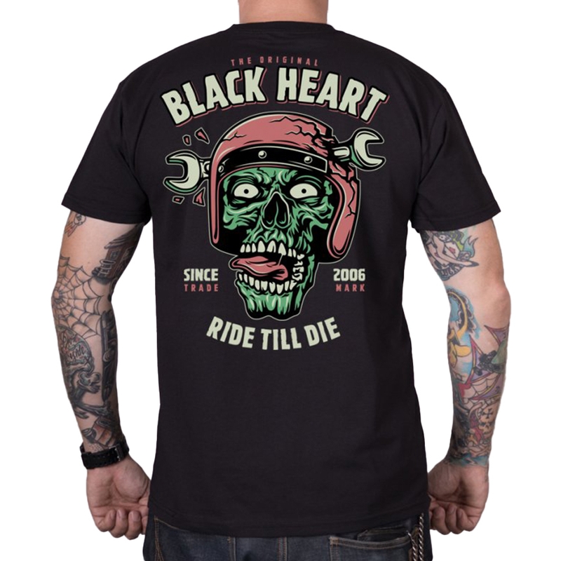 Мъжка тениска Black Heart Ride Till Die разпродажба