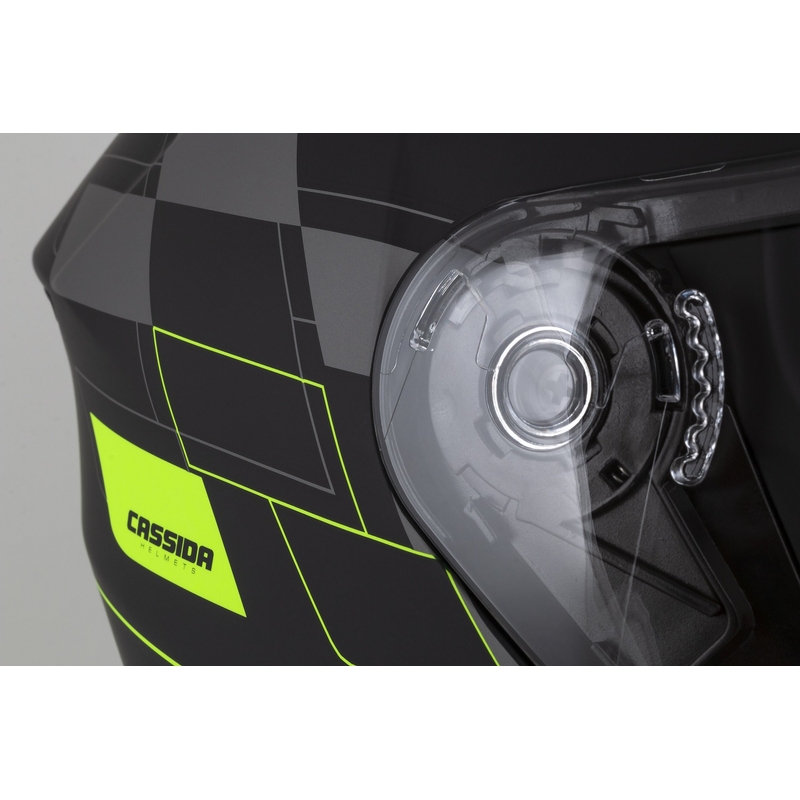 Cassida Jet Tech Roxor отворена мотоциклетна каска черно-сиво-флуо-жълт мат разпродажба