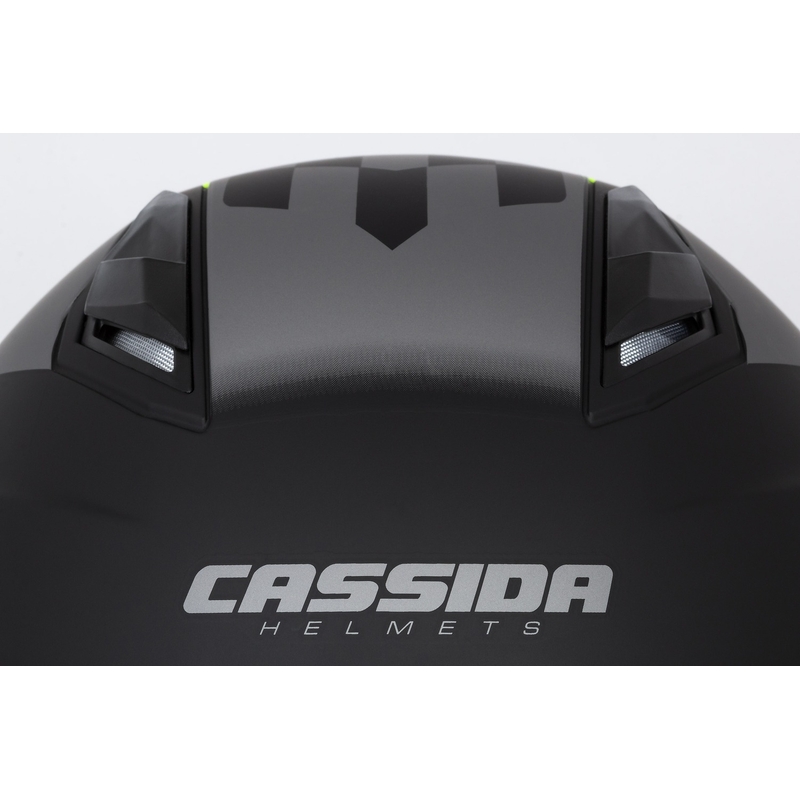 Cassida Jet Tech Roxor отворена мотоциклетна каска черно-сиво-флуо-жълт мат разпродажба
