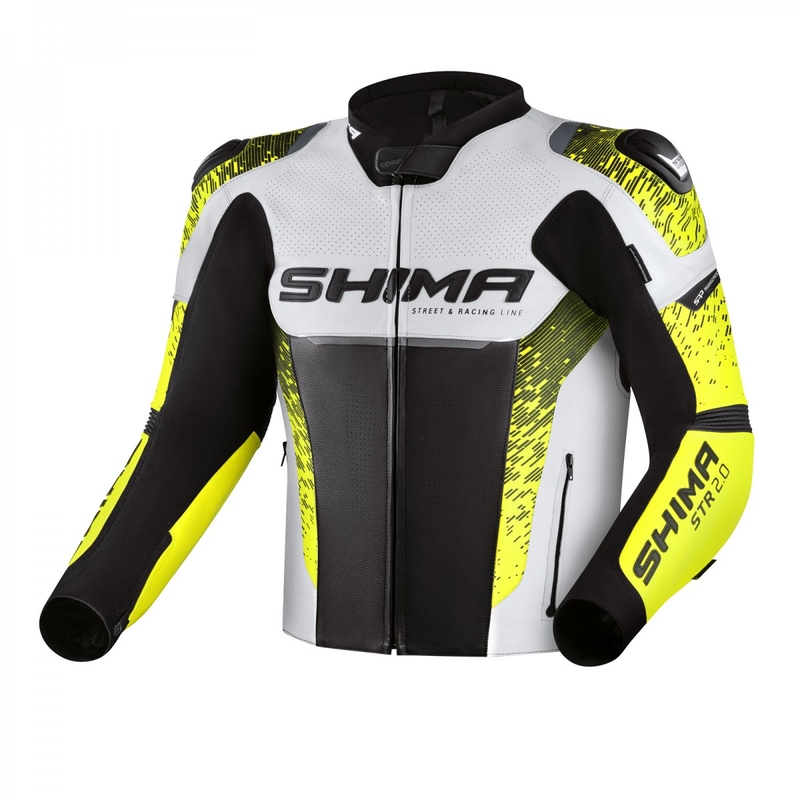 Мотоциклетно яке Shima STR 2.0 black-white-fluo yellow