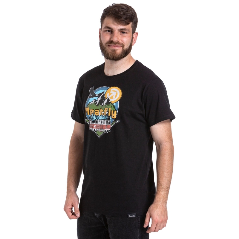 Тениска Meatfly Mounty black разпродажба
