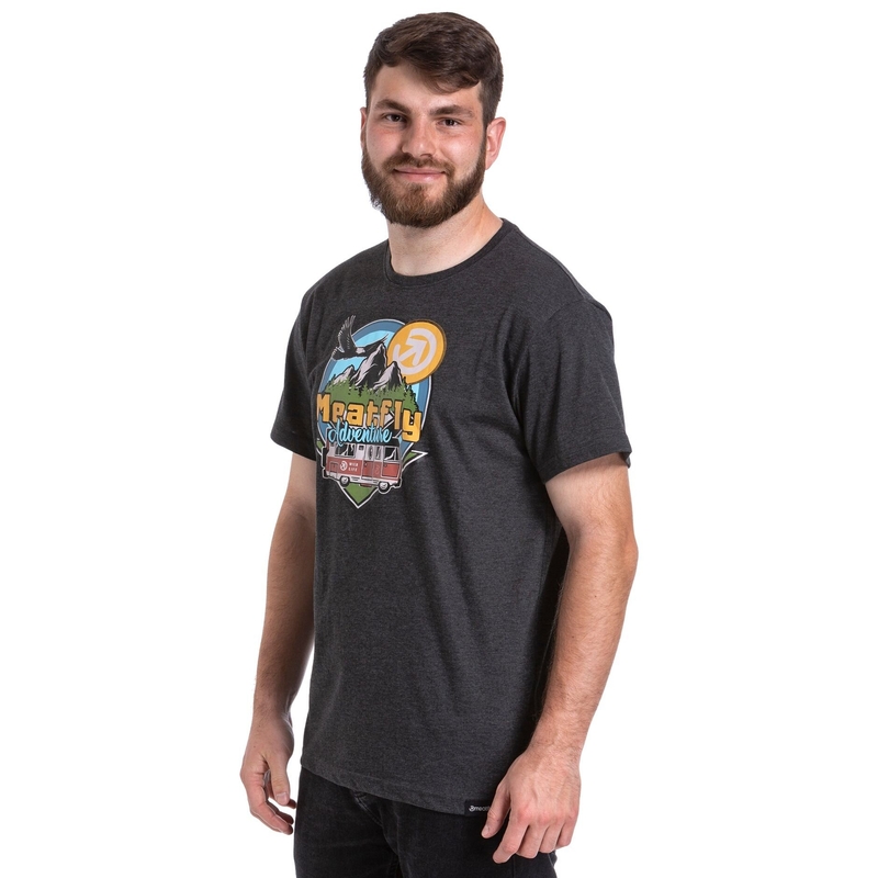 Тениска Meatfly Mounty grey разпродажба