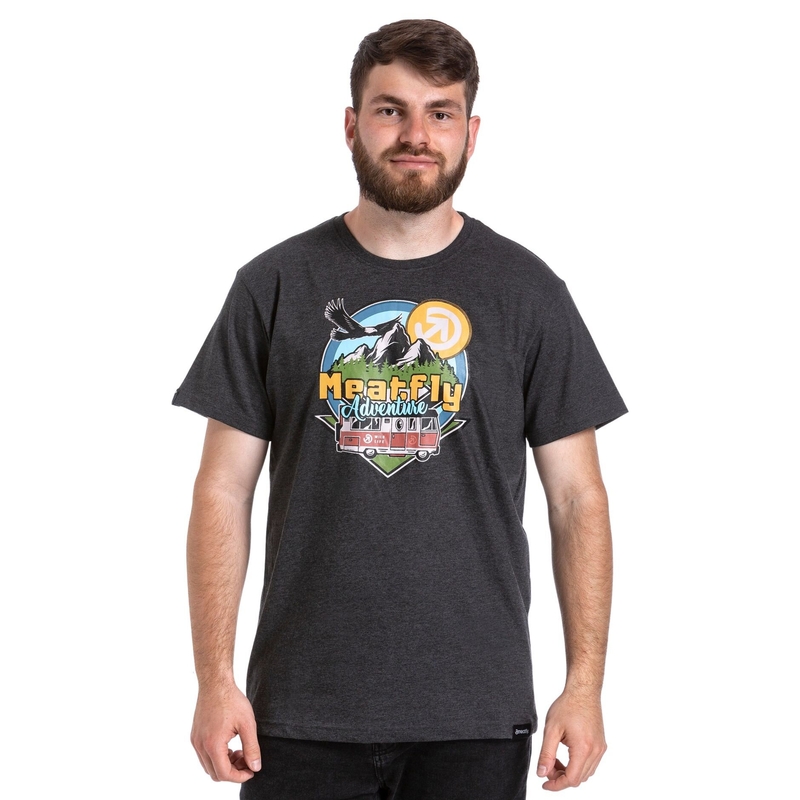 Тениска Meatfly Mounty grey разпродажба