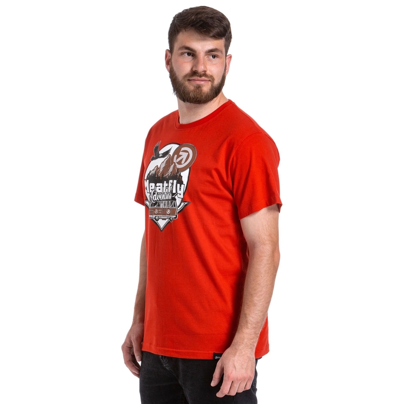 Тениска Meatfly Mounty red разпродажба