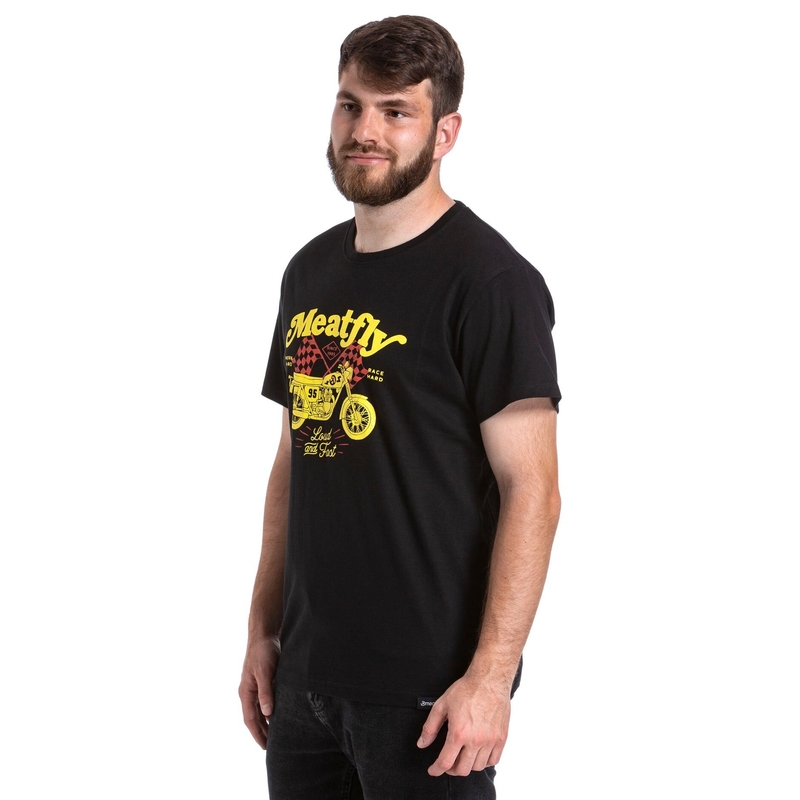 Тениска Meatfly Loud And Fast black разпродажба