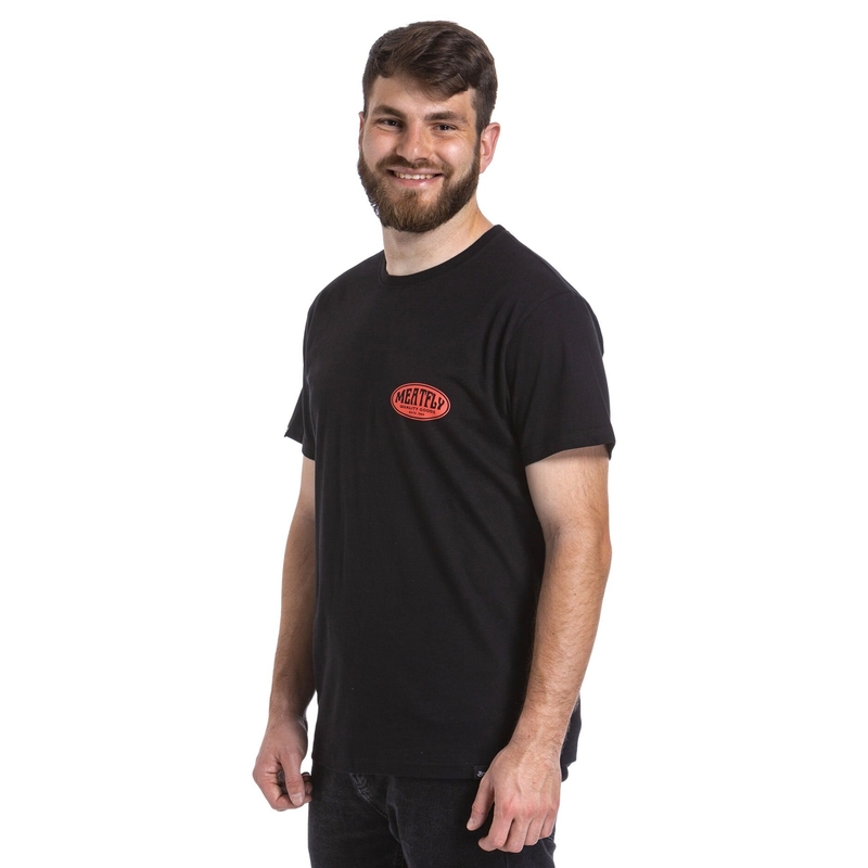 Тениска Meatfly Ride Till Death оранжево и черно разпродажба