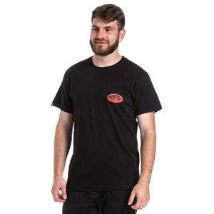 Тениска Meatfly Ride Till Death оранжево и черно разпродажба