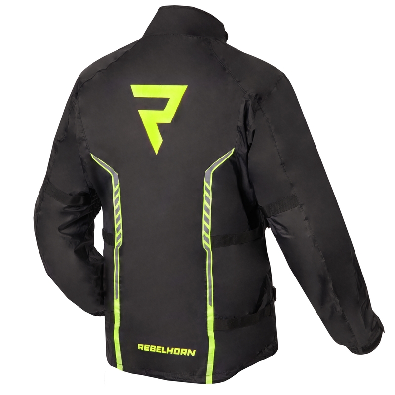Moto bunda do deště Rebelhorn Patrol černo-fluo žlutá
