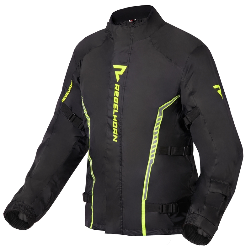 Moto bunda do deště Rebelhorn Patrol černo-fluo žlutá