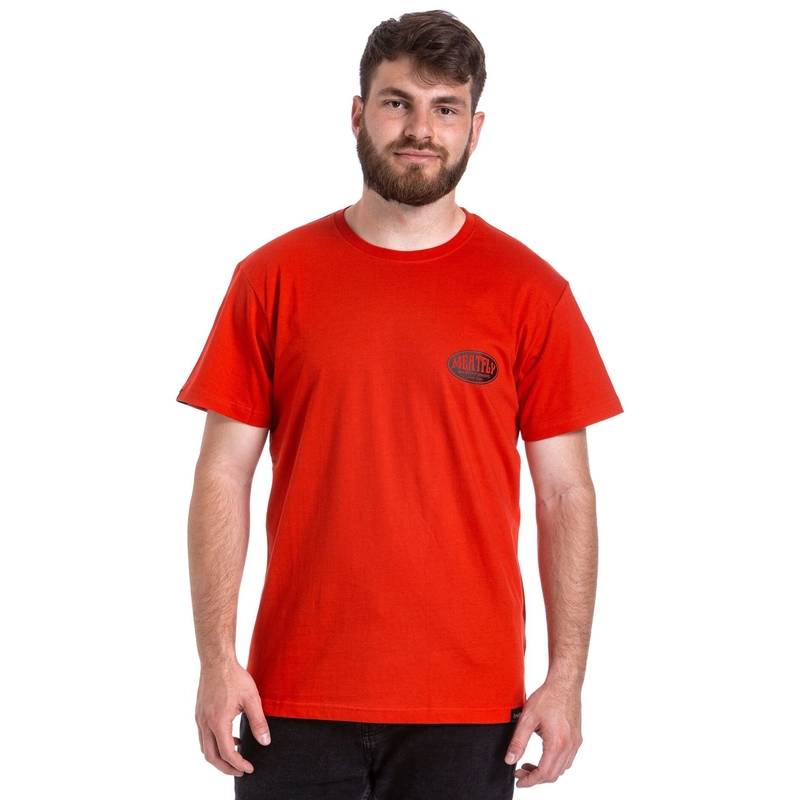 Тениска Meatfly Ride Till Death red разпродажба