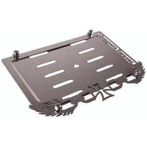 Подложка от неръждаема стомана под регистрационната табела на CZ Silver Wings