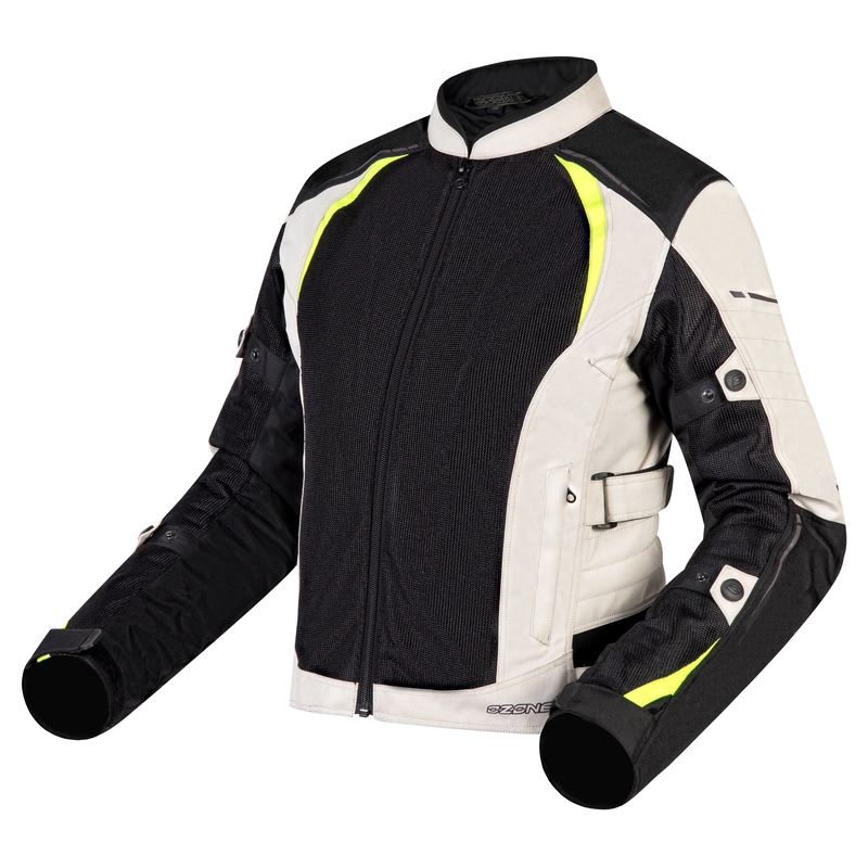 Мотоциклетно яке Ozone Flow Black-Gray-Fluo Yellow за жени разпродажба