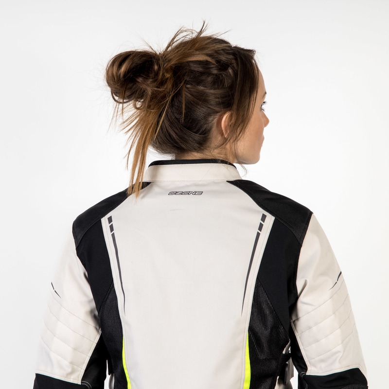 Мотоциклетно яке Ozone Flow Black-Gray-Fluo Yellow за жени разпродажба
