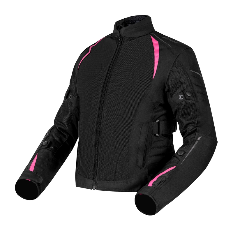 Мотоциклетно яке Ozone Flow Black and Pink за жени разпродажба