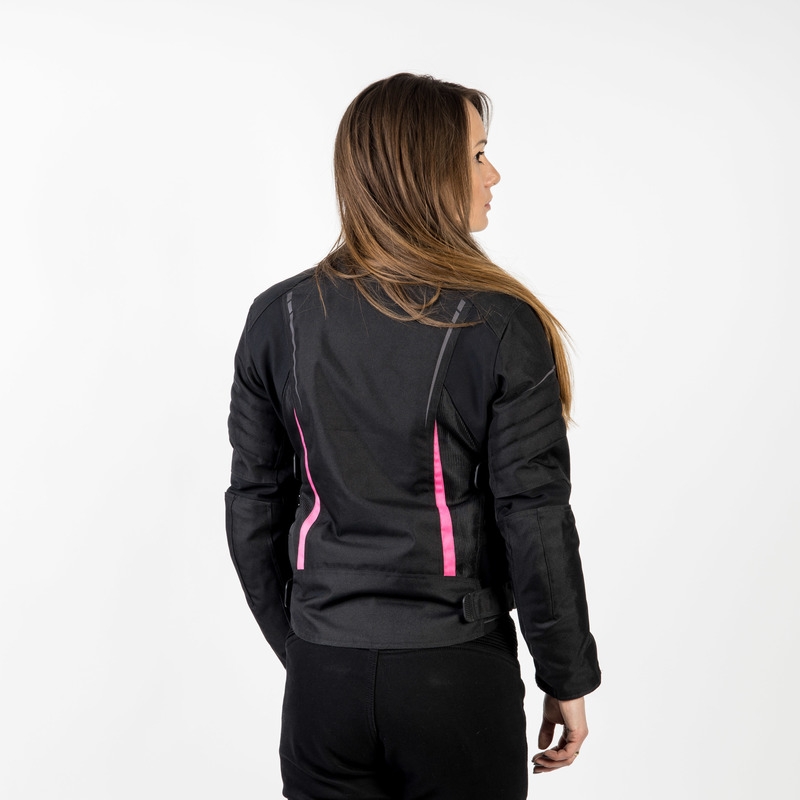 Мотоциклетно яке Ozone Flow Black and Pink за жени разпродажба