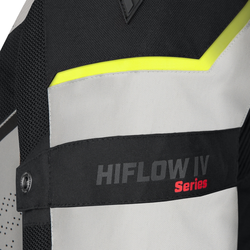 Мотоциклетно яке Rebelhorn Hiflow IV черно-сребърно-флуорово жълто разпродажба