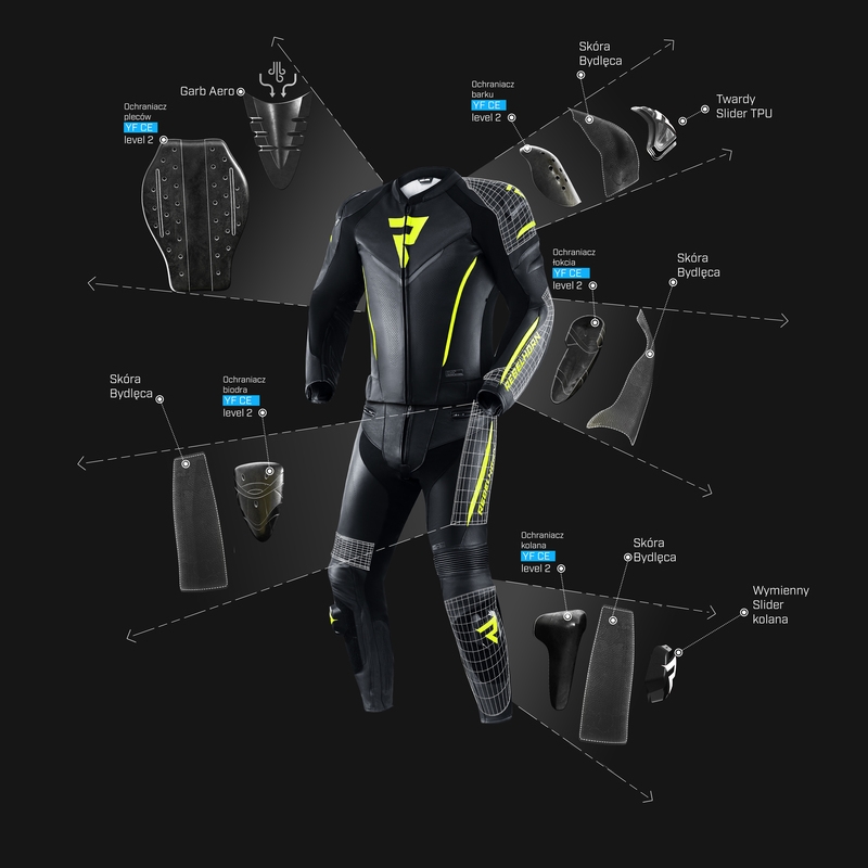 Rebelhorn Fighter панталон за мотоциклет черно - флуорово жълто разпродажба
