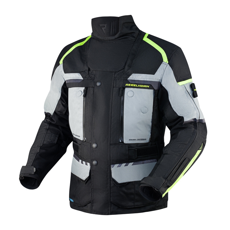 Мотоциклетно яке Rebelhorn Cubby IV black-grey-fluo-yellow разпродажба