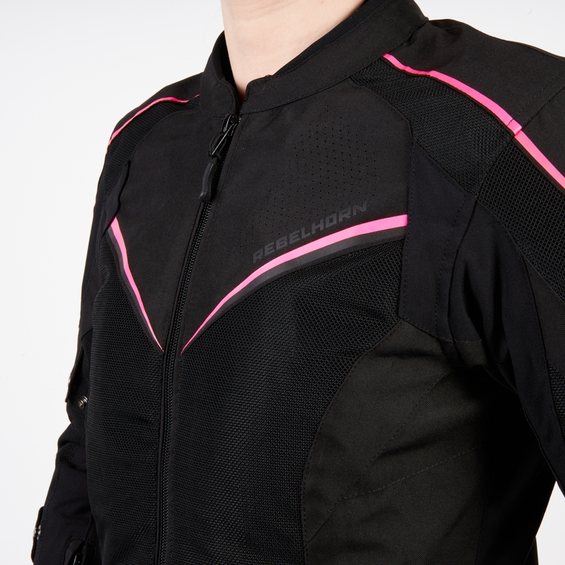 Мотоциклетно яке Rebelhorn Hiflow IV Black-Fluo Pink за жени разпродажба