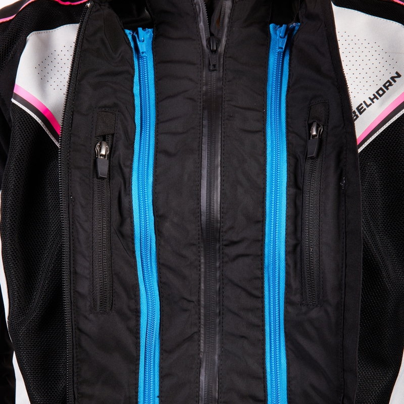 Мотоциклетно яке Rebelhorn Hiflow IV Black-Silver-Pink за жени разпродажба
