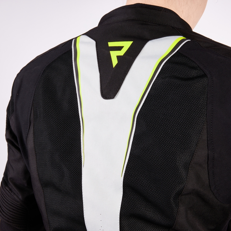 Дамско яке за мотоциклет Rebelhorn Hiflow IV Black-Silver-Fluo Yellow разпродажба