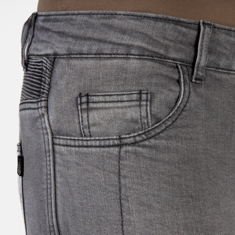Дънки за мотоциклетизъм за жени Ozone Roxy Washed Black разпродажба