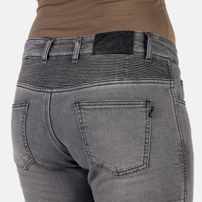 Дънки за мотоциклетизъм за жени Ozone Roxy Washed Black разпродажба