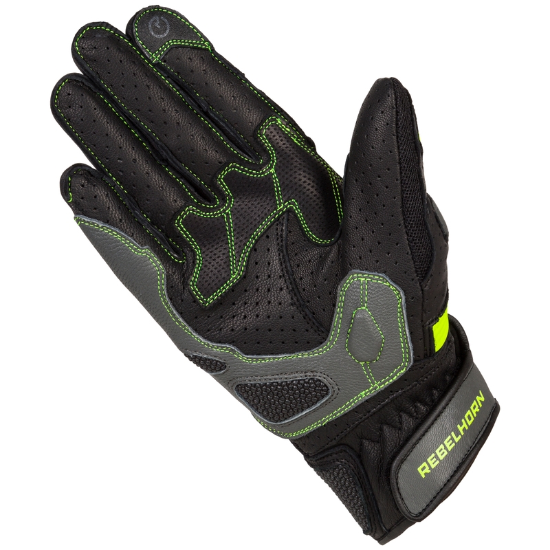 Ръкавици за мотоциклет Rebelhorn Flux II black-fluo-yellow разпродажба