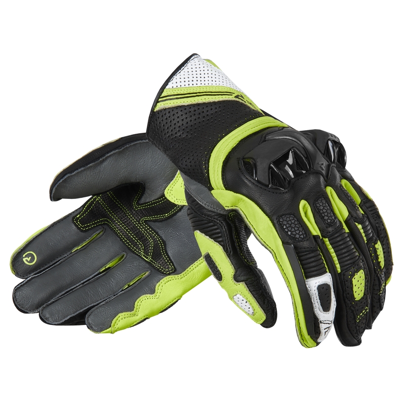 Мотоциклетни ръкавици Rebelhorn ST Short black-grey-fluo yellow разпродажба