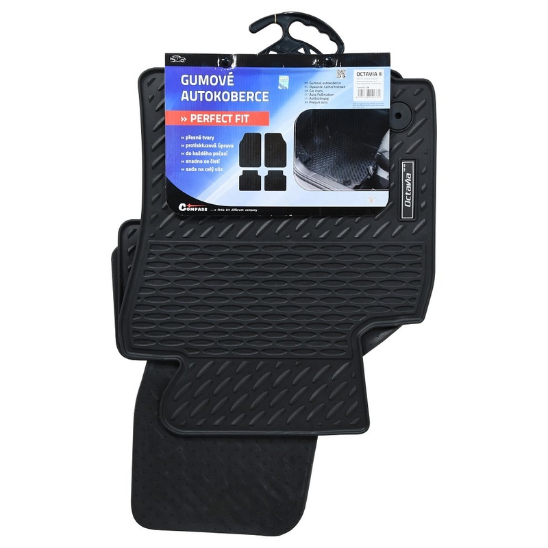 Koberce gumové PERFECT FIT sada 4ks OCTAVIA II s fixací