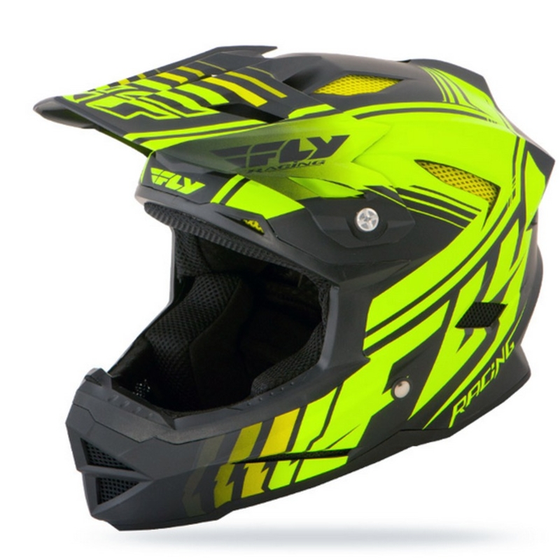 Motokrosová přilba FLY Racing DEFAULT - USA černo-fluo žlutá