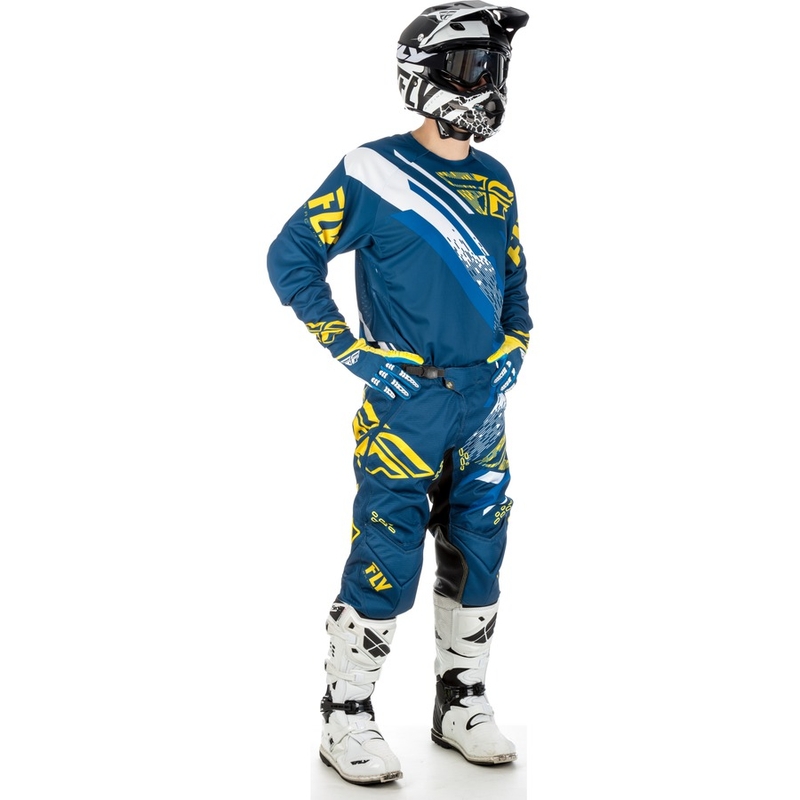 Motokrosový dres FLY Racing EVO 2018 - USA modro-žluto-bílý