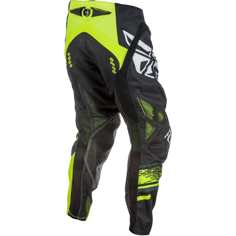 Motokrosové kalhoty FLY Racing EVO 2018 - USA černo-bílo-fluo žluté