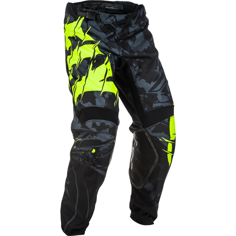 Motokrosové kalhoty FLY Racing Kinetic OUTLAW 2018 - USA černo-fluo žluté